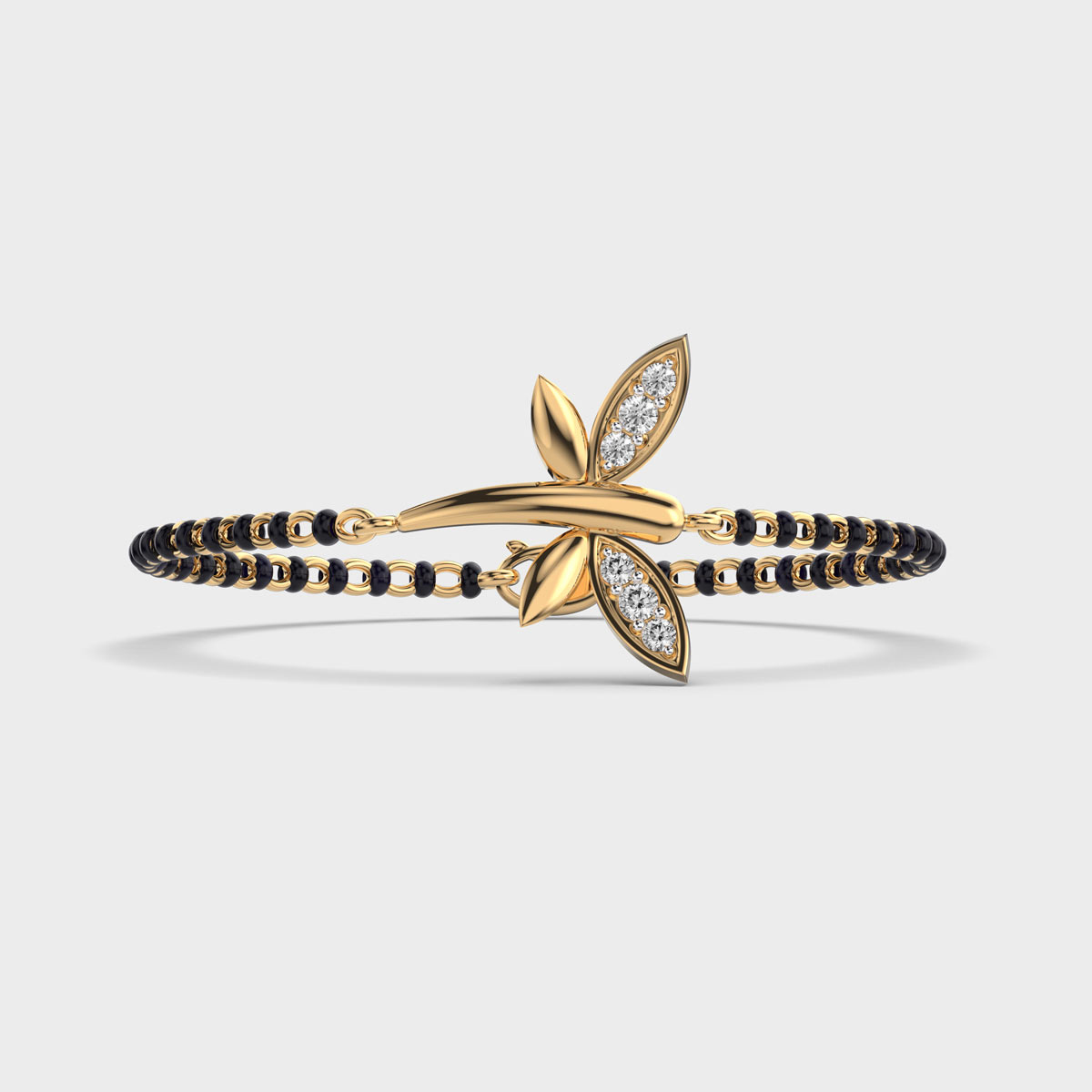 Dragonfly Diamond Mangalsutra Bracelet
