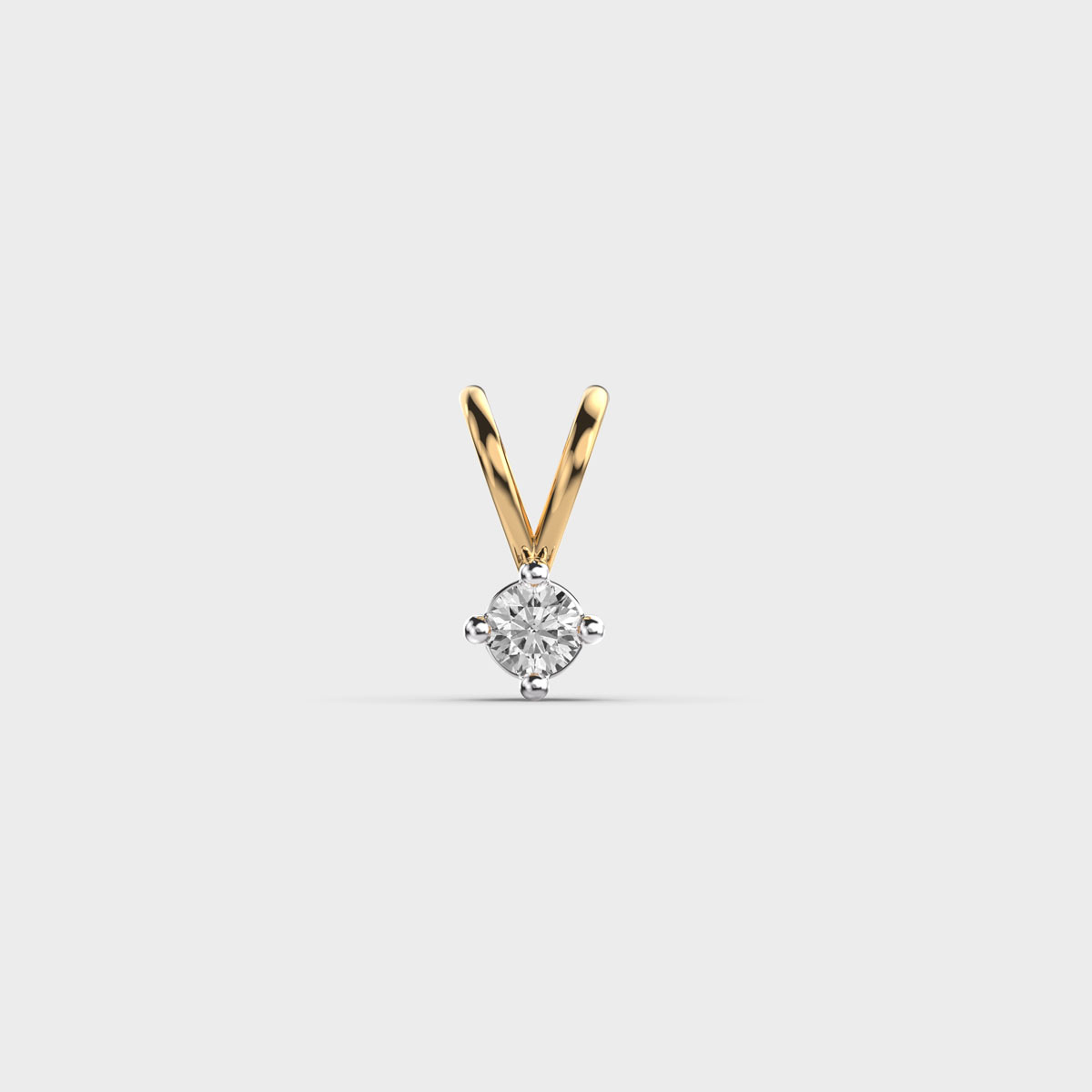 V Glam Diamond Pendant (Without Chain)