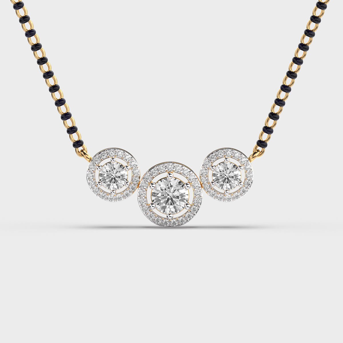 Trinity Bond Mangalsutra Diamond Pendant (With Chain)