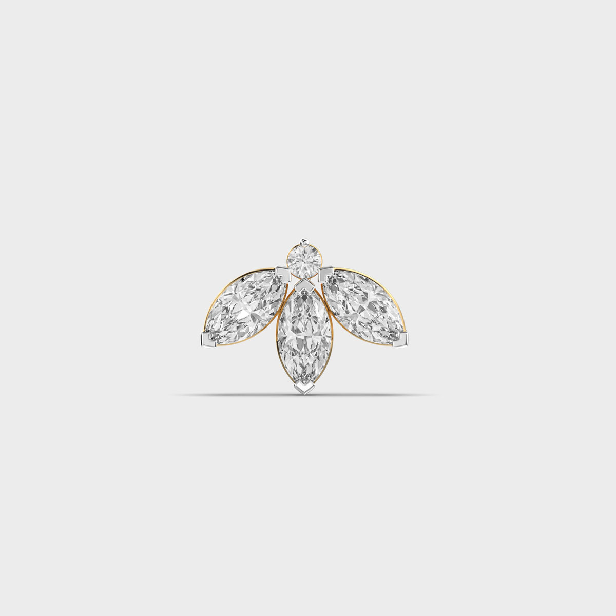Elegant Marquise Diamond Pendant (Without Chain)