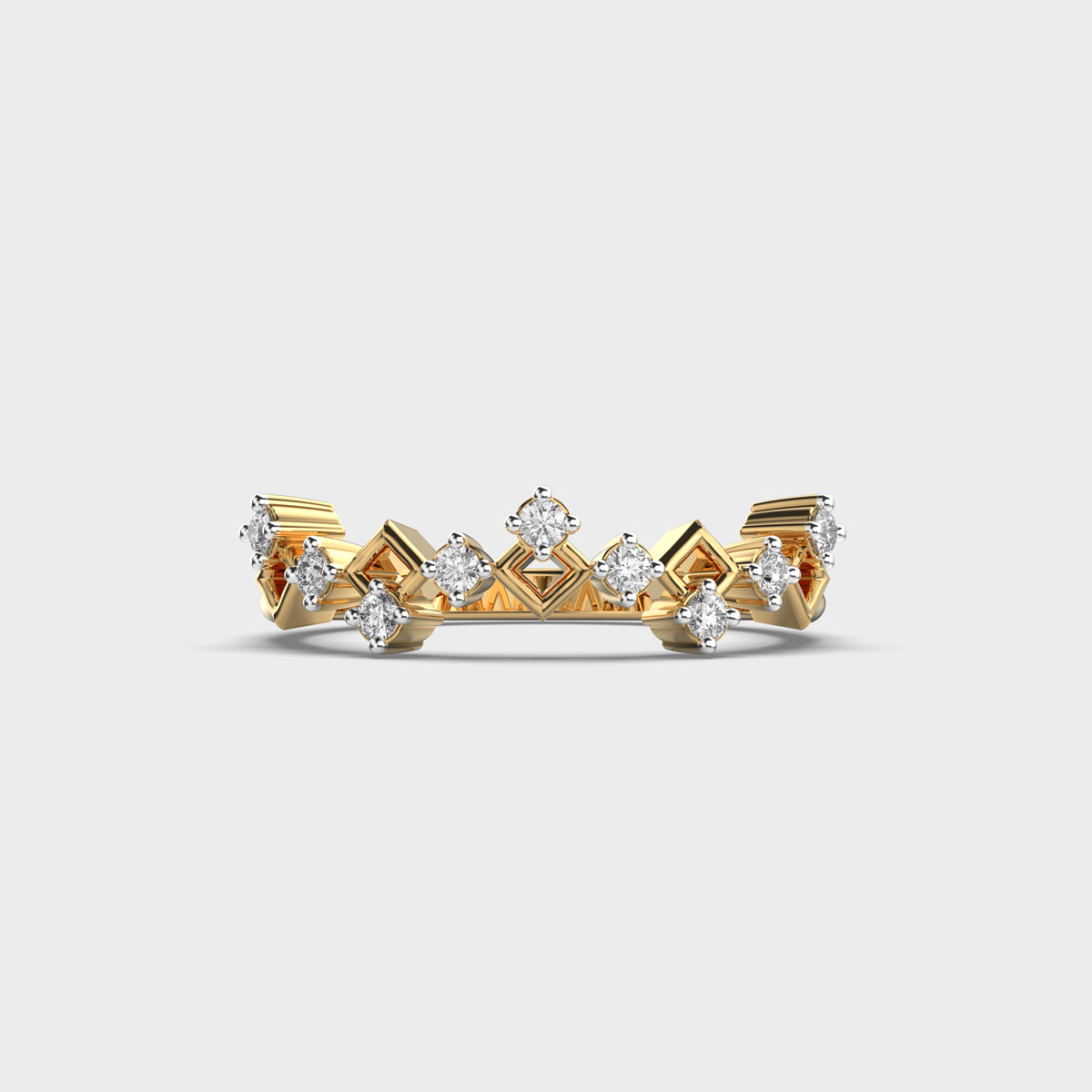 Crown Tiara Diamond Band Ring