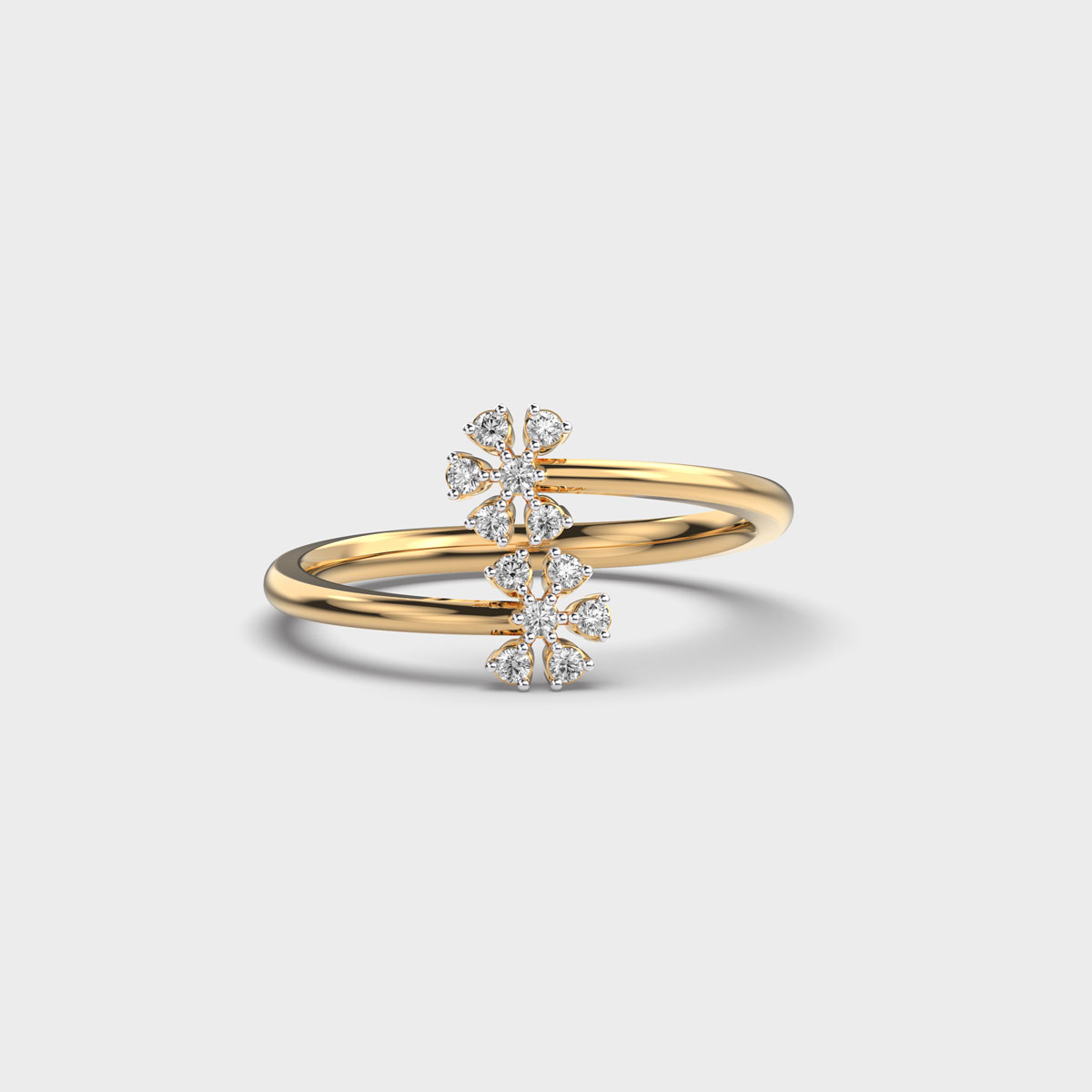 Floral Duo Diamond Ring