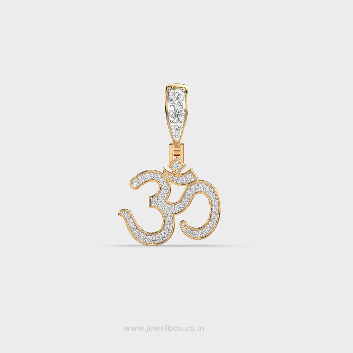 Holy Om Diamond Pendant (Without Chain)