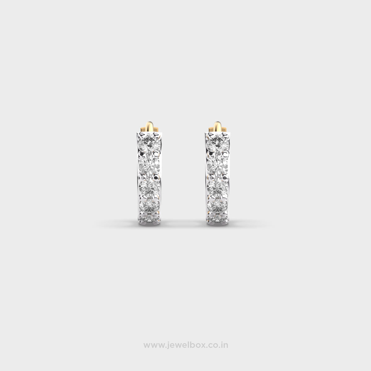 Mini Circular Diamond Ear Hoops