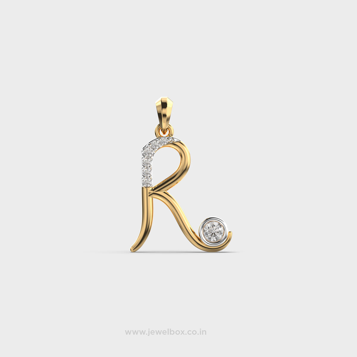 Raging R Diamond Pendant (Without Chain)