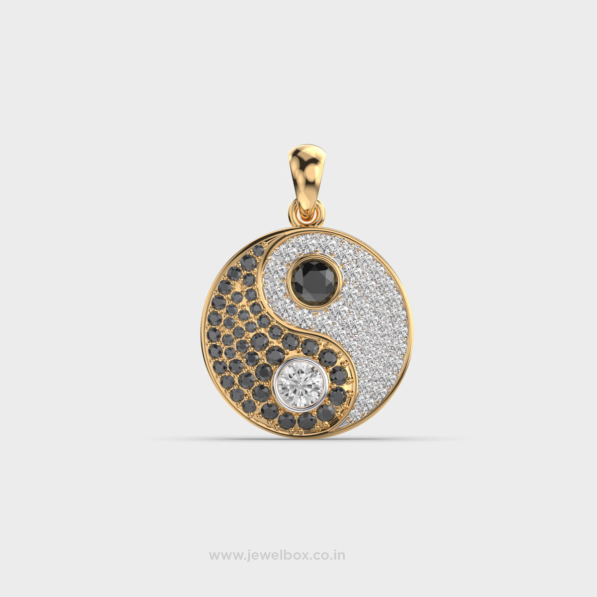 Yin and Yang Diamond Pendant (Without Chain)