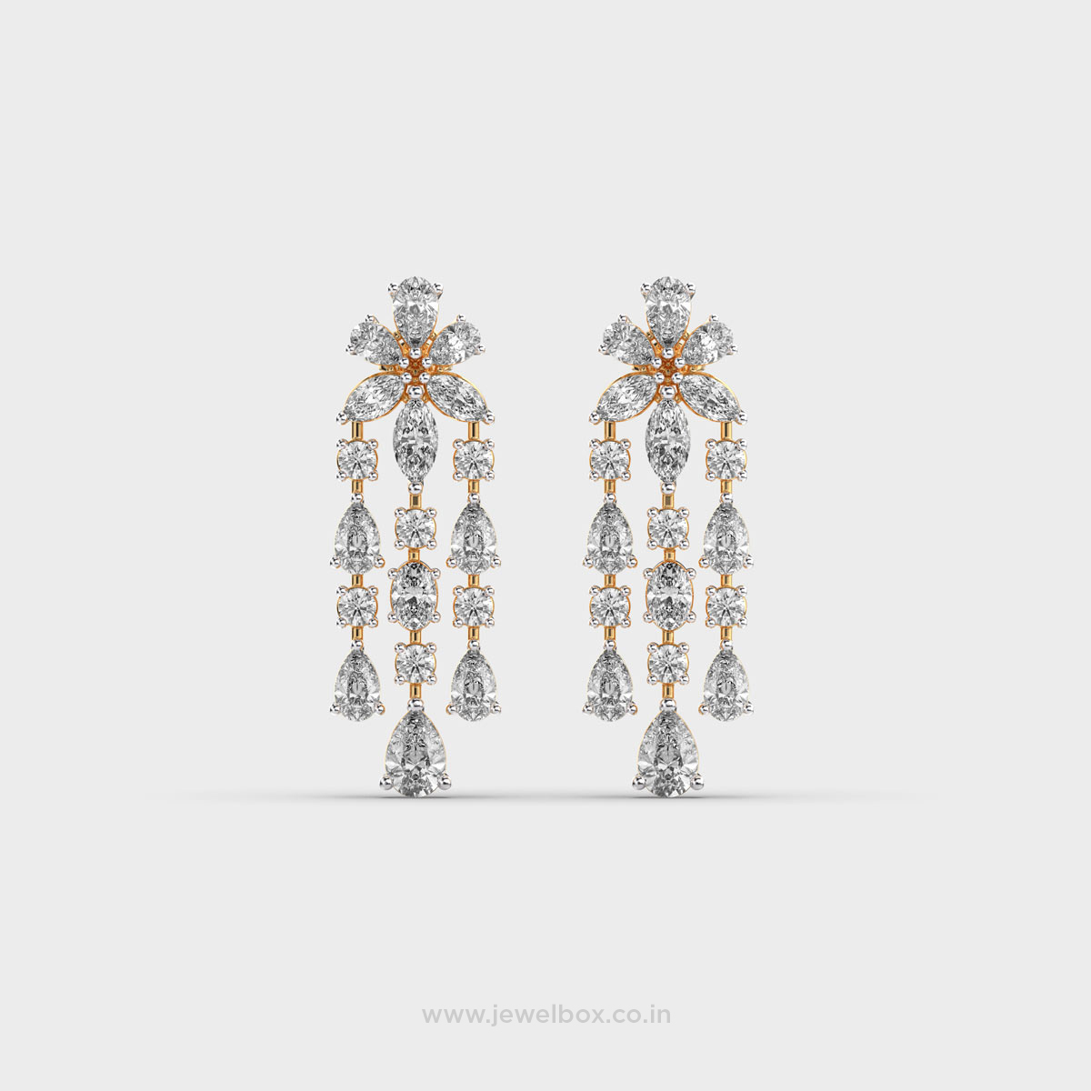 Aurora Borealis Diamond Dangler Earrings