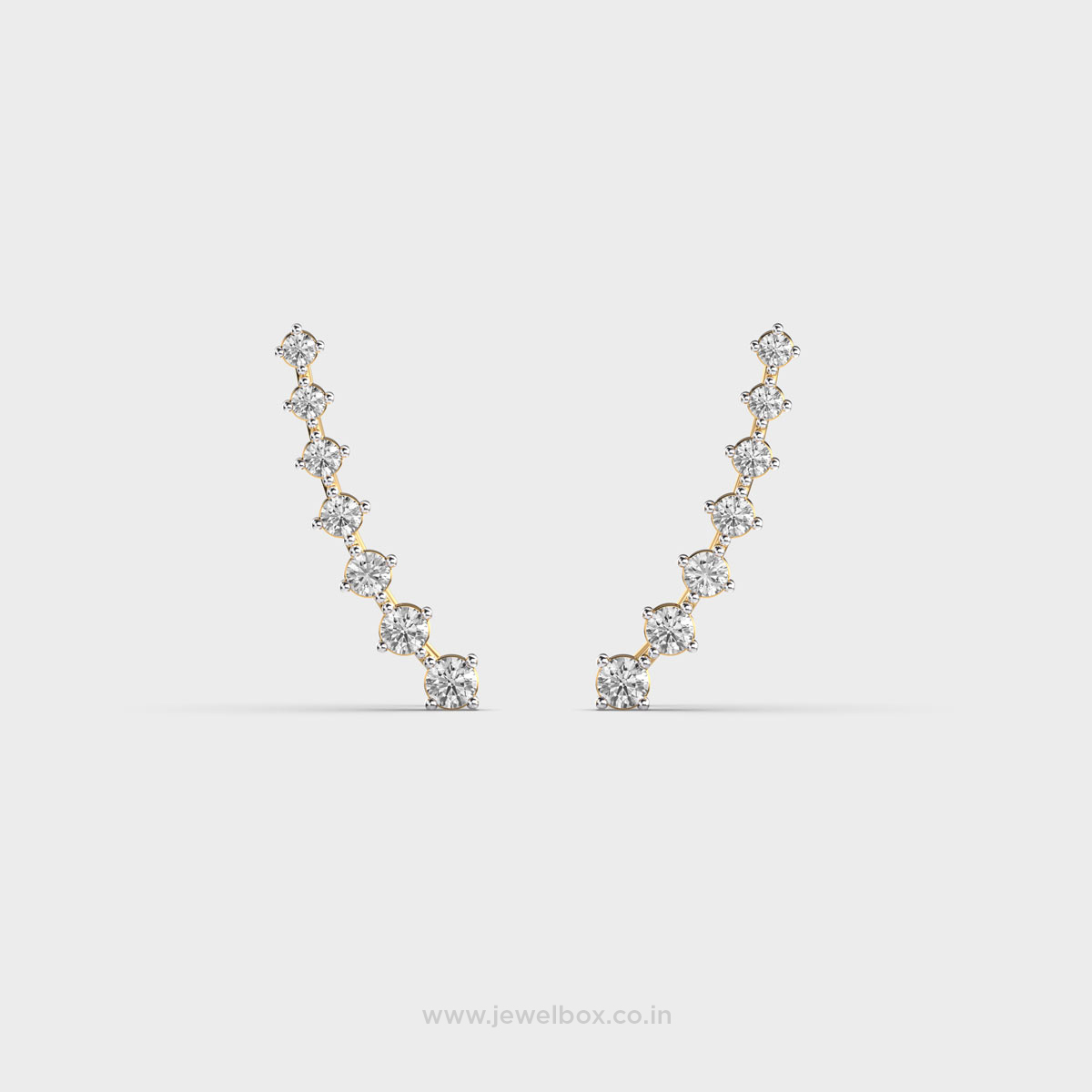 Line Of Stars Diamond Ear Cuffs