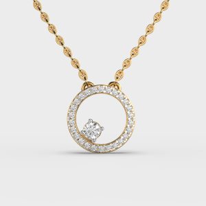 Lustre Loop Diamond Pendant (Without Chain)
