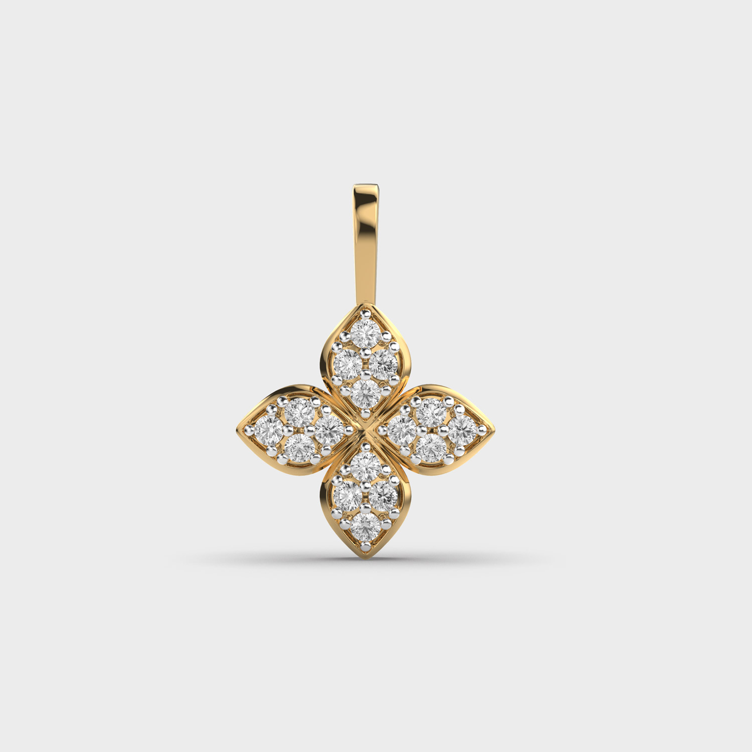 Four Petals Diamond Pendant
