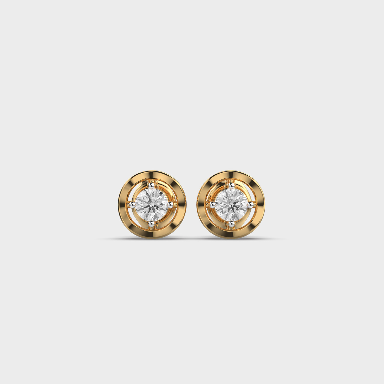 Elegant Little Round Diamond Studs