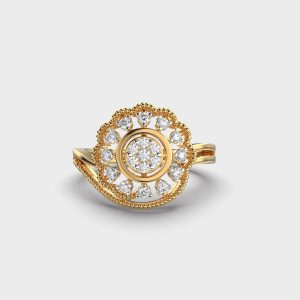 Graceful Ornate Diamond Ring