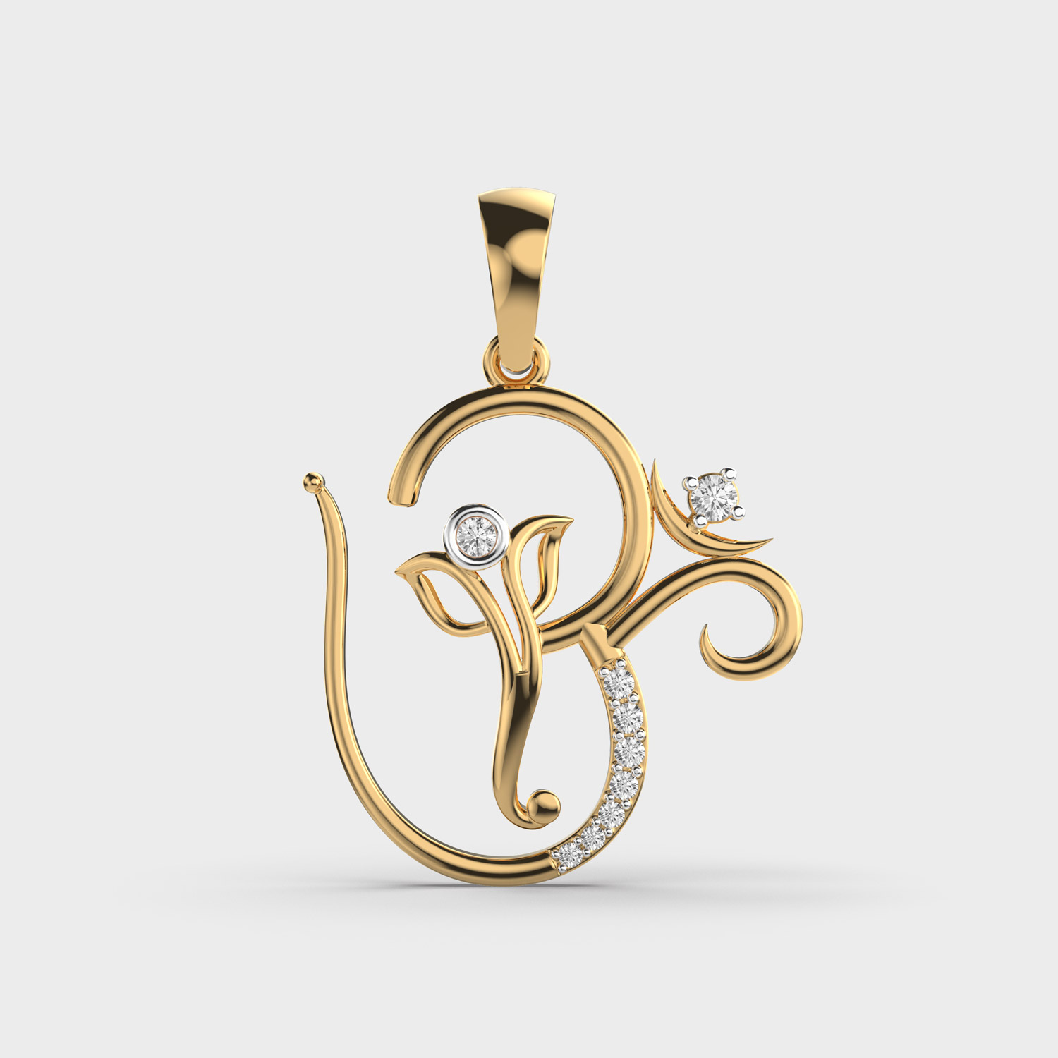 Sacred Ganesha Diamond Pendant