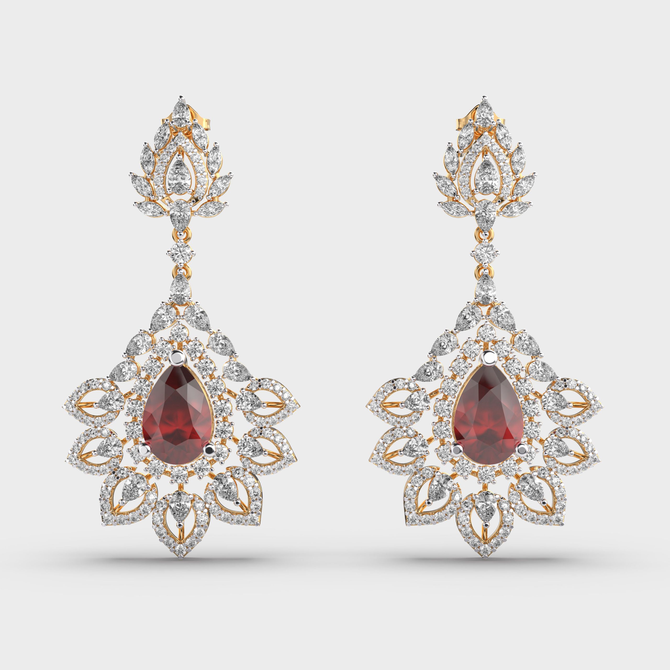 Graceful Chandelier Diamond Earrings