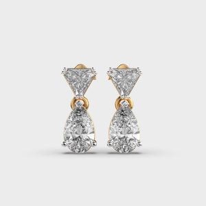 Inverted Wineglass Diamond Earrings