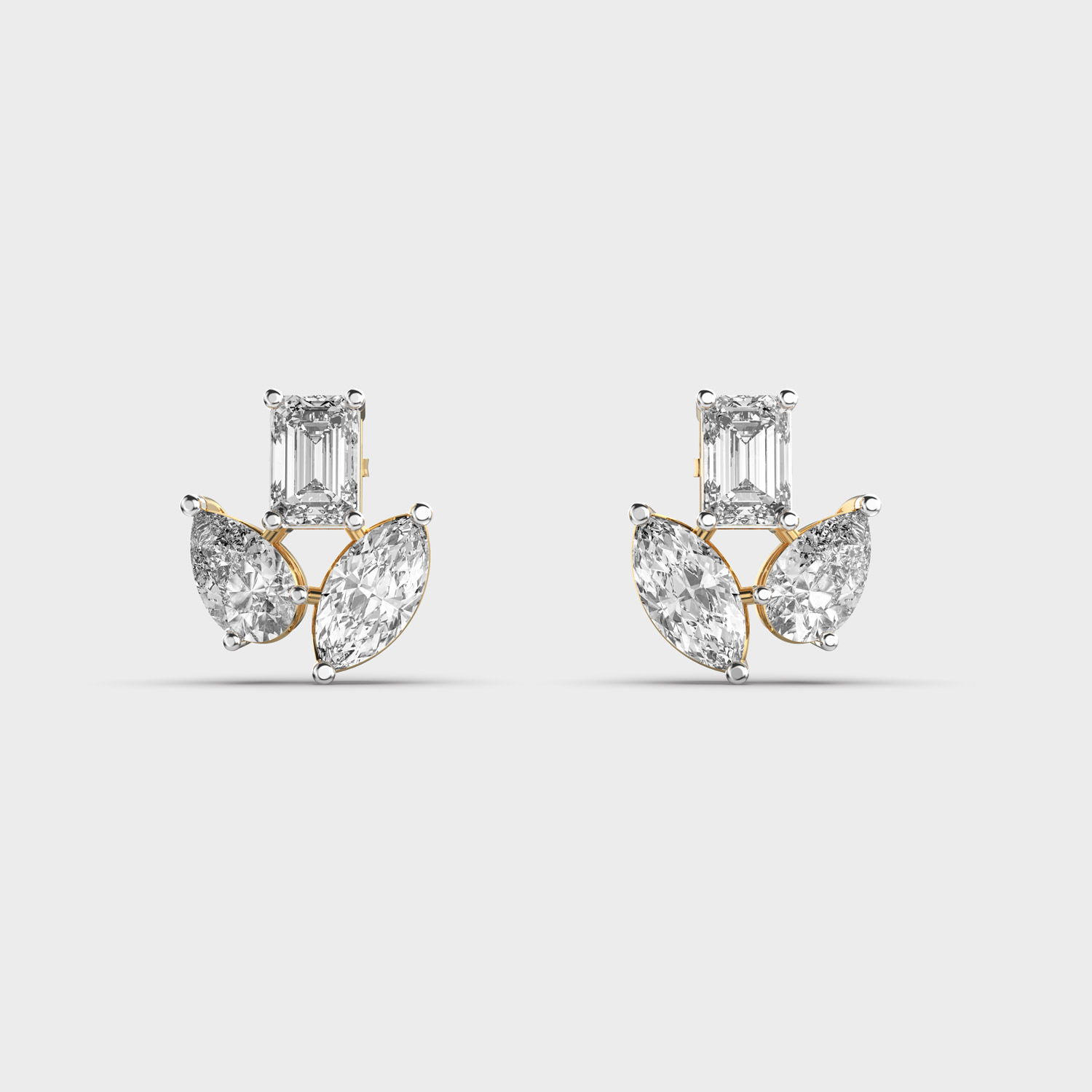 Tulip Glam Diamond Studs