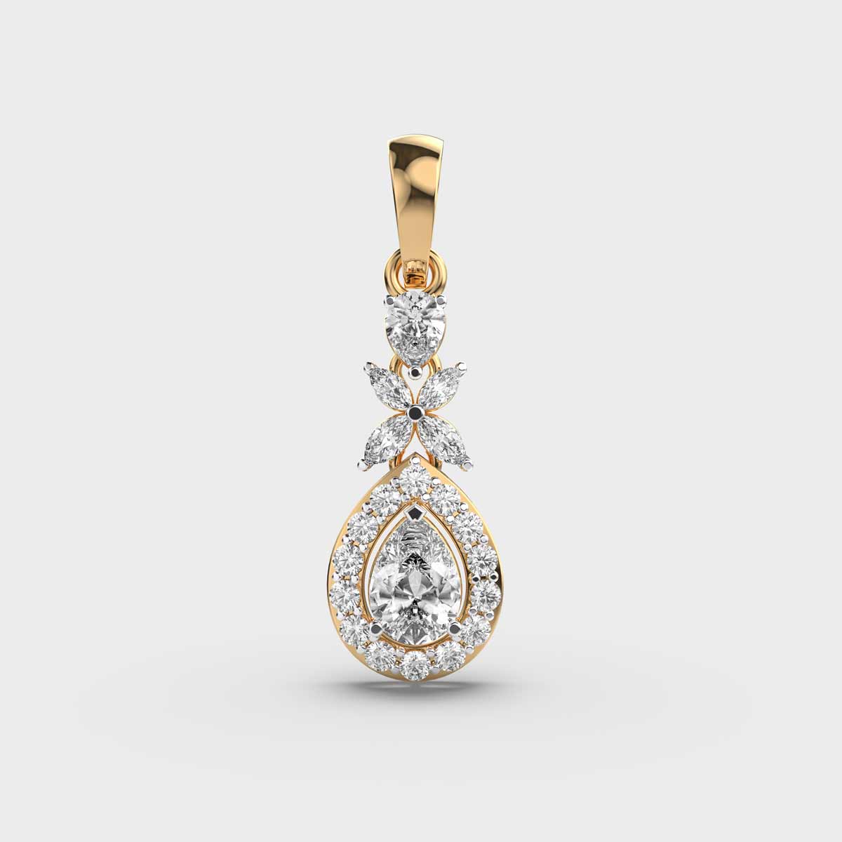 Alluring Diamond Drop Pendant without Chain