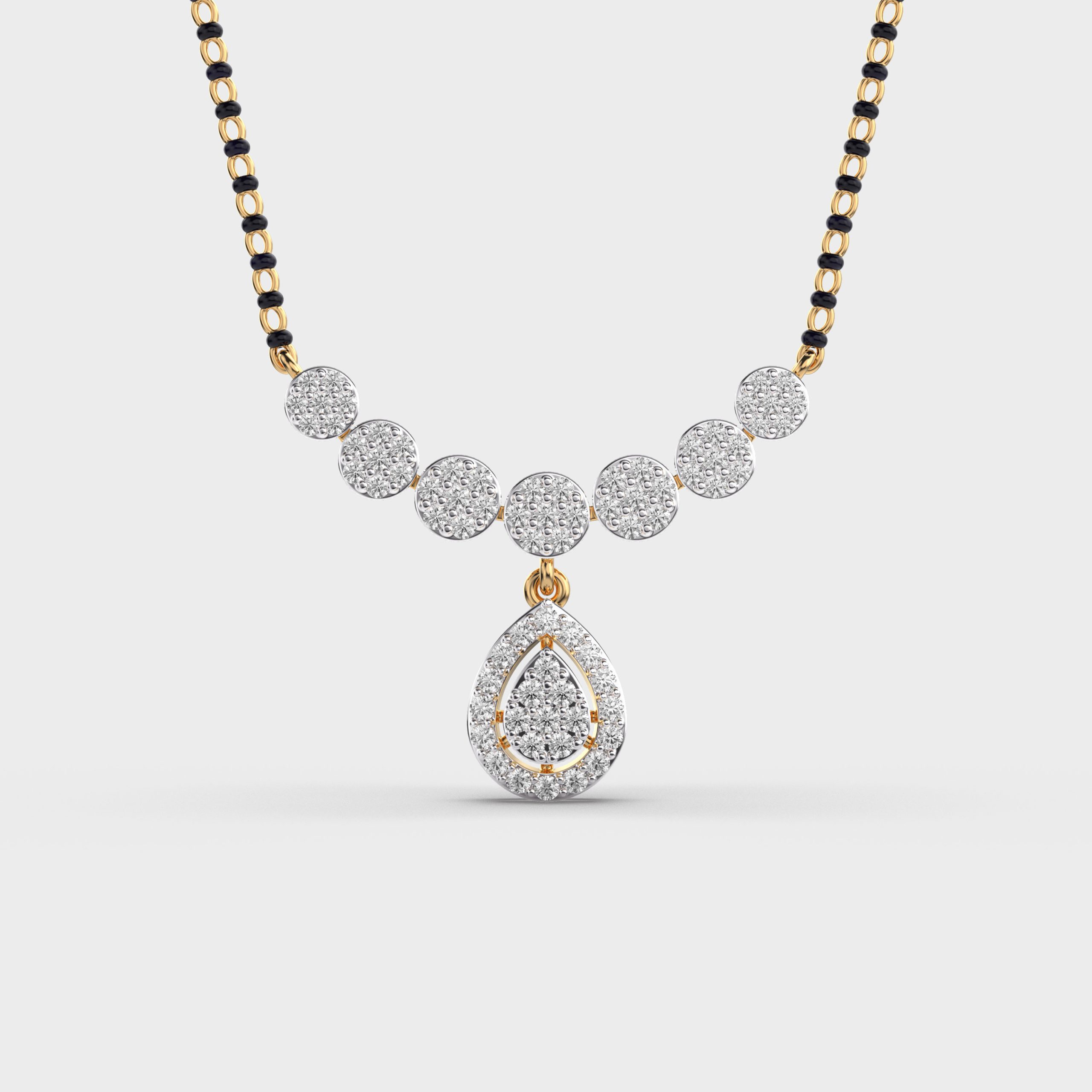 Graceful Drop Mangalsutra Pendant (With Chain)
