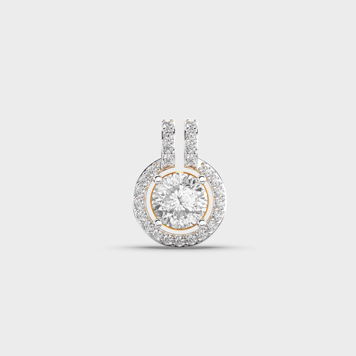 Elegant Circular Diamond Pendant