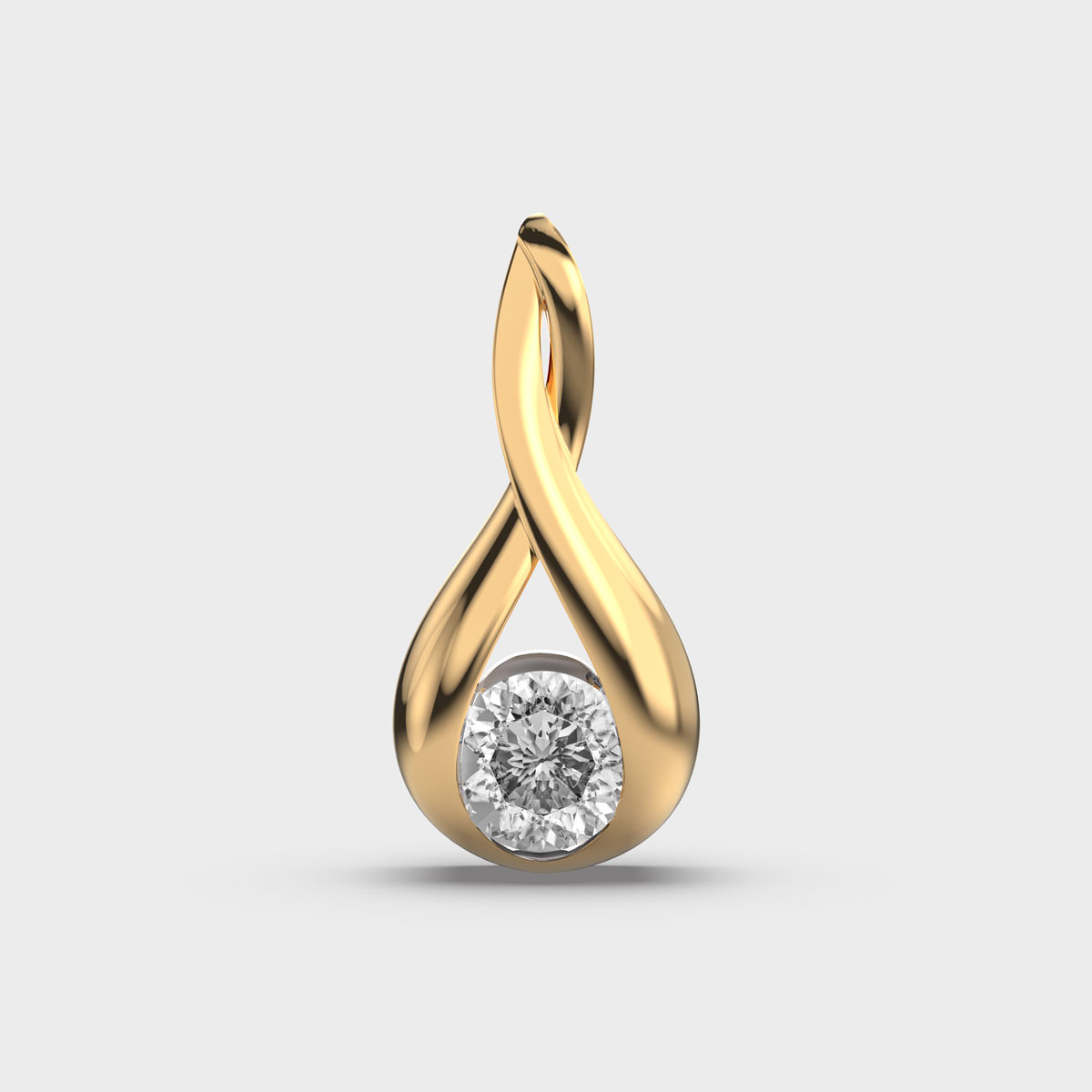 Curvecrest Diamond Encrusted Pendant
