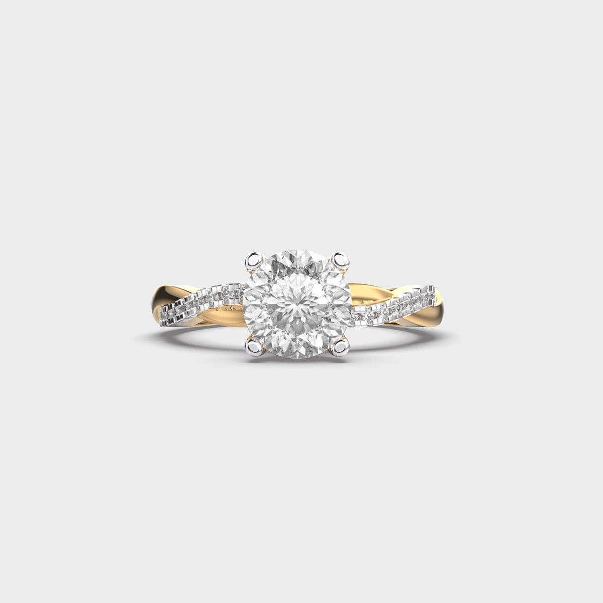 Twisted Curtsy Padma Cut Diamond Ring