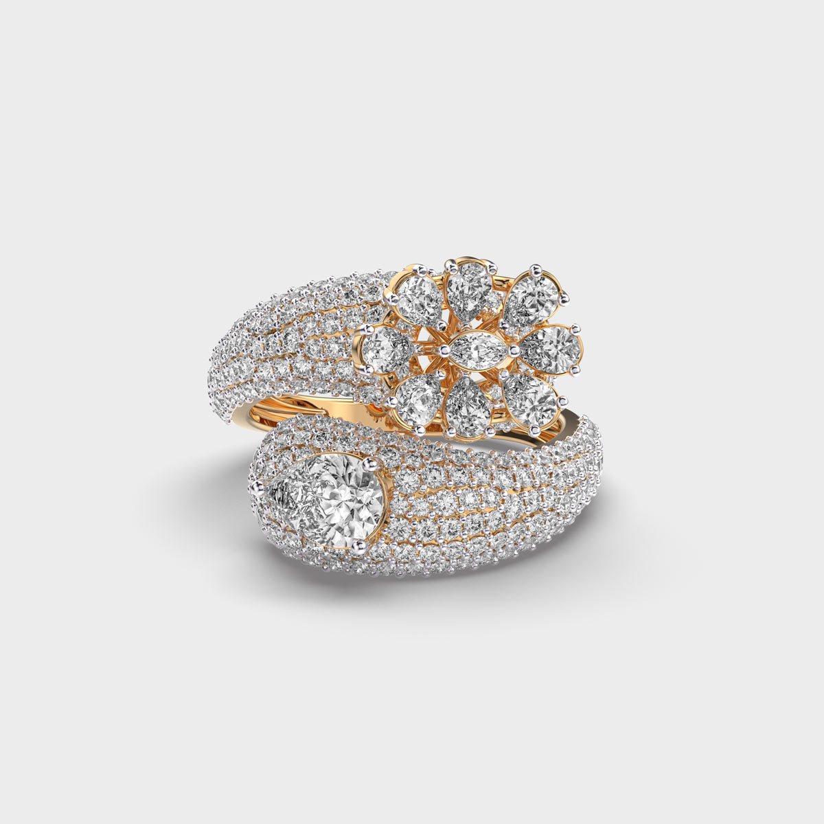 Empires Story Diamond Cocktail Ring