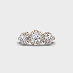 Triple Solitaire Diamond Ring for Women