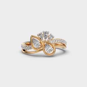 Peacocks Throne Diamond Ring for Women