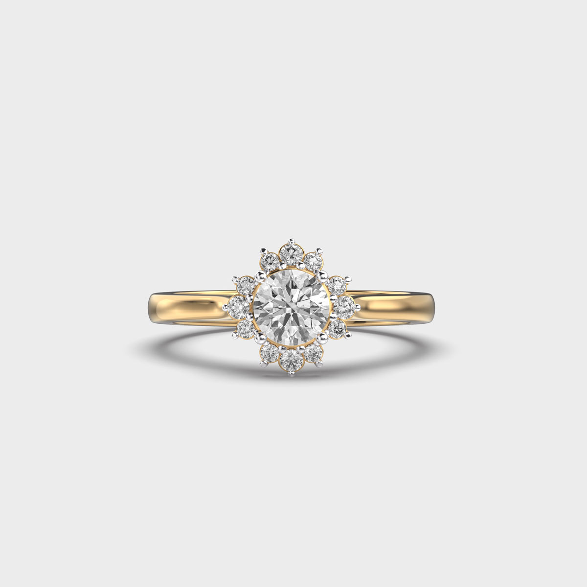 Floral Frost Diamond Studded Ring