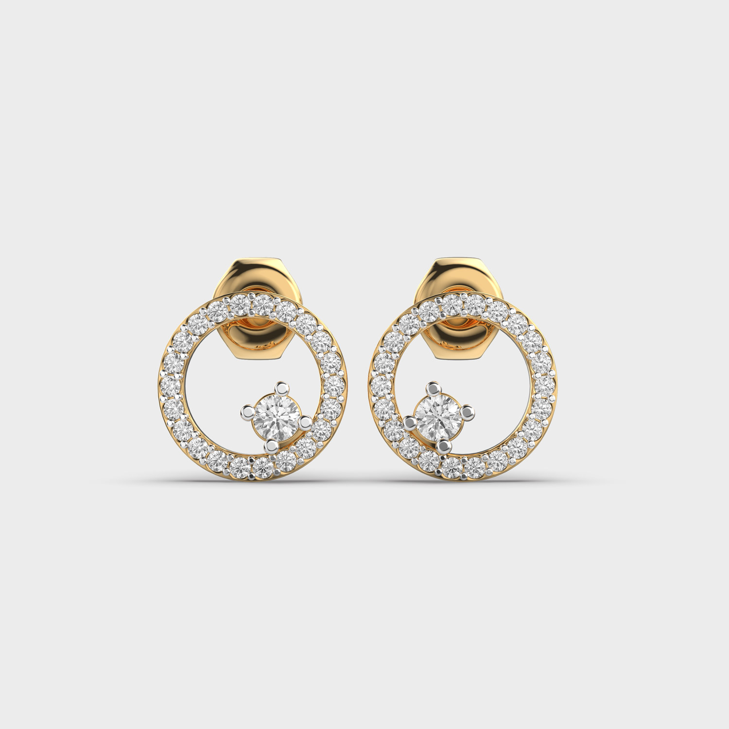 Lustre Loop Angular Diamond Earrings