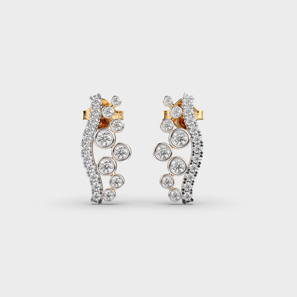 Travelling Stars In the Sky Diamond Earrings