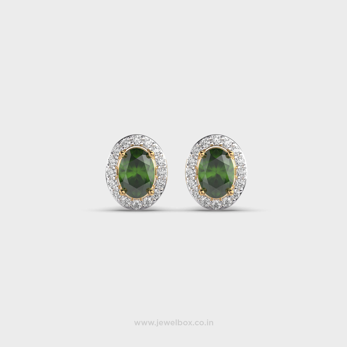 Elizabeth Taylor Green Stone diamond Studs