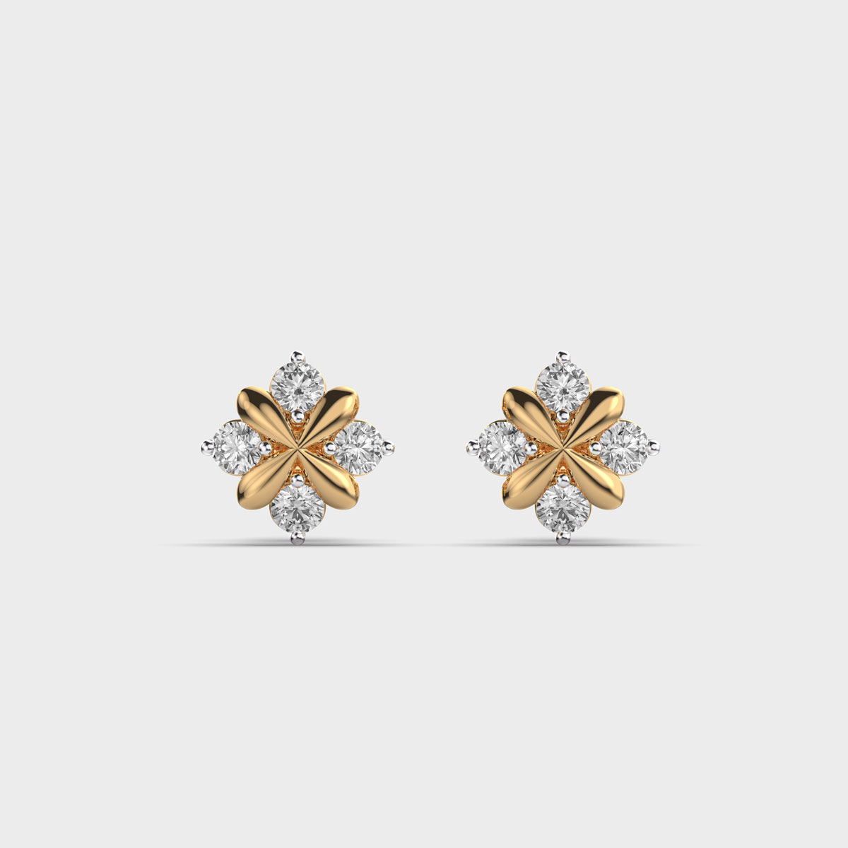 Minimal Elegance Diamond Stud Earrings
