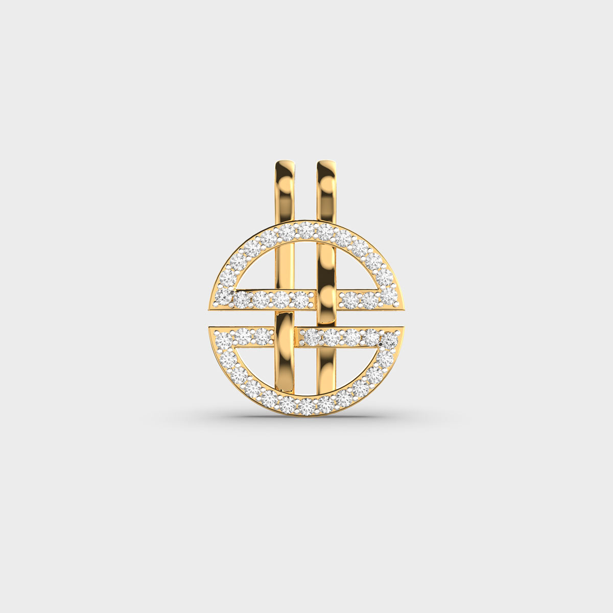 Elegant Geometric Gold Pendant