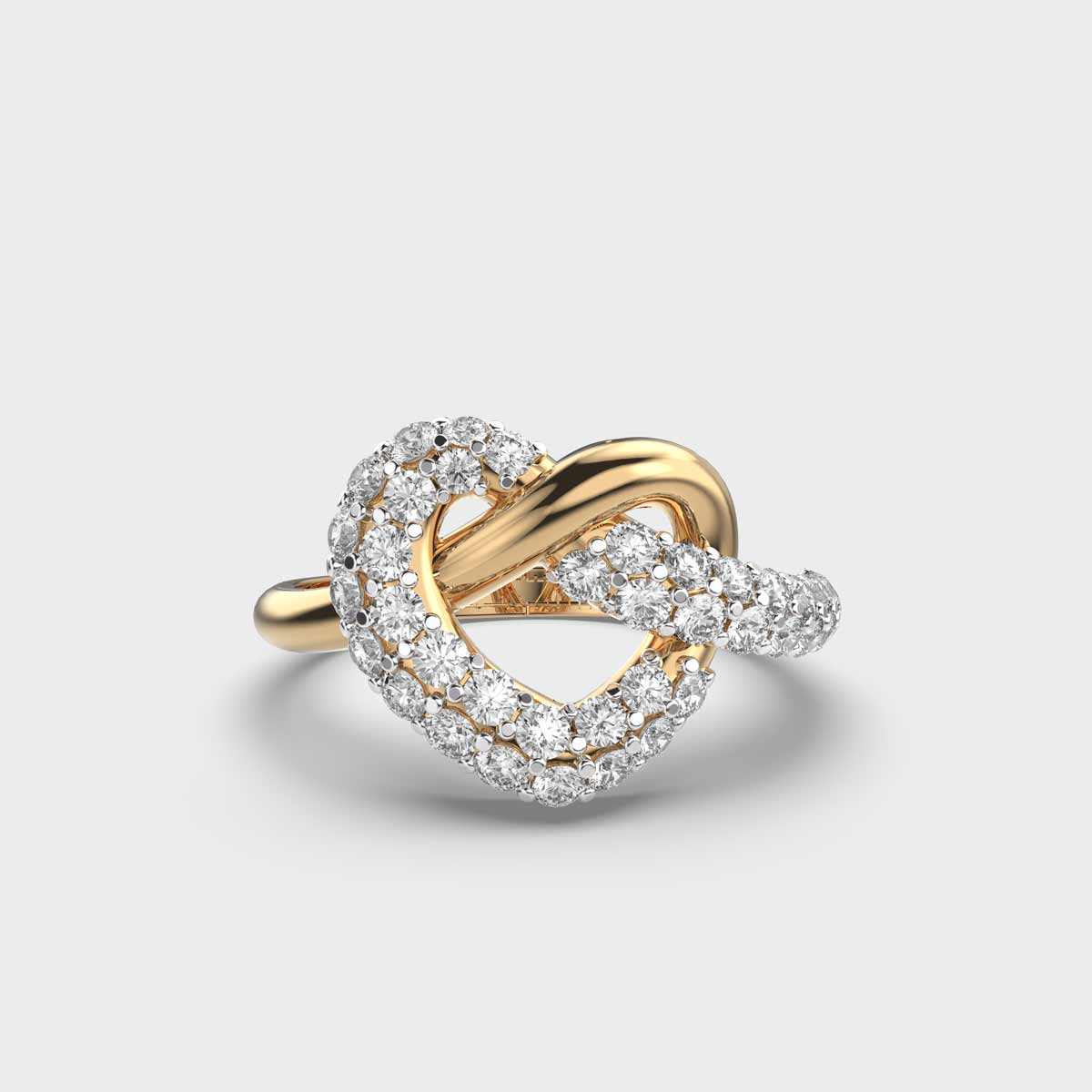 Celestial Heart Clustered Diamond Ring