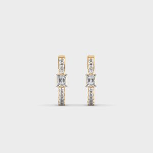 Diamond Studded Hoop Earrings for Women