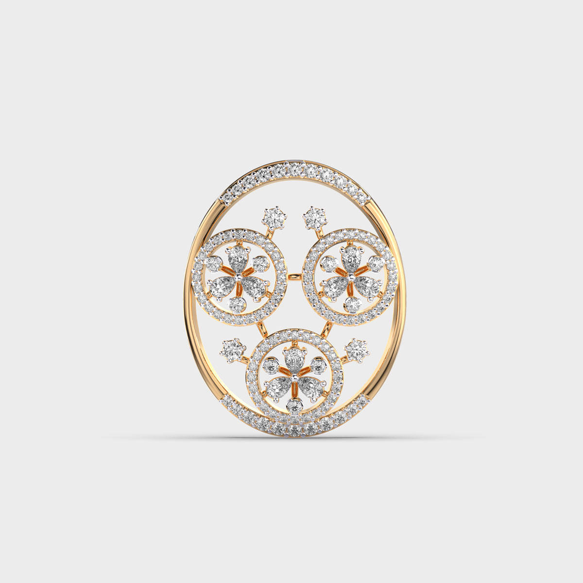 Wheel of Fate Diamond Pendant (Without Chain)