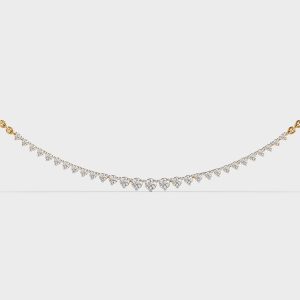 Queens Diamond Cluster Necklace for Women