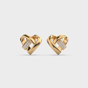 Hearts Pride Diamond Cluster Stud Earrings