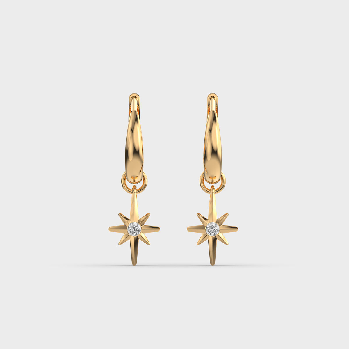 Dropping Stars Diamond Earrings