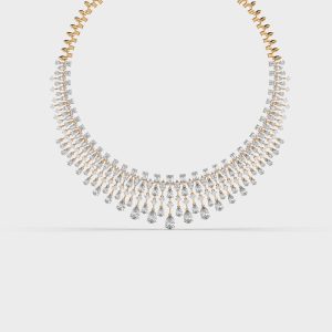 Stellar Glam Diamond Clustered Necklace