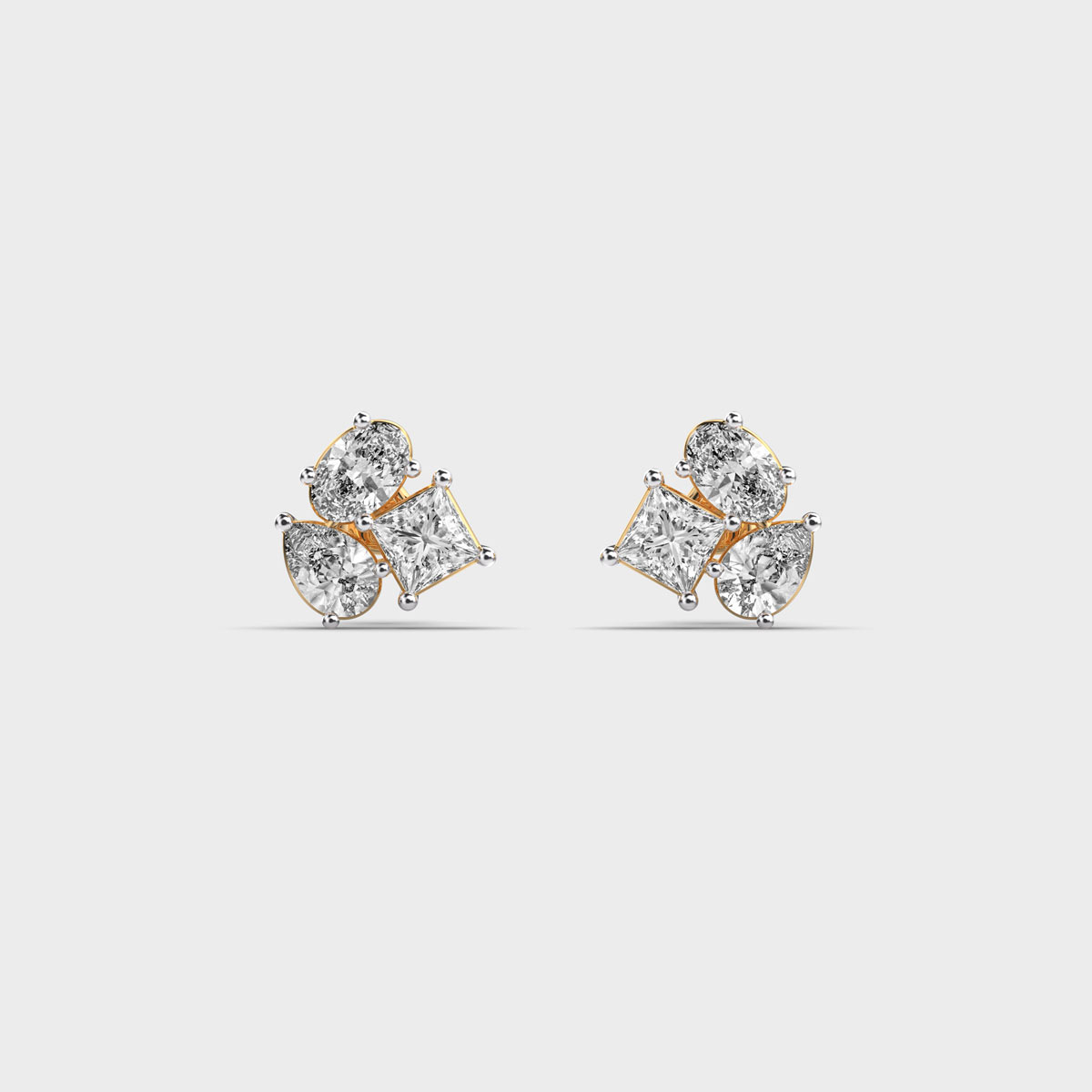 Everyday Glam Mixed Diamond Ear Studs