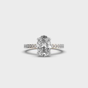 Ethereal Oval Diamond Solitaire Ring