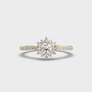 Starlit Sparkle Solitaire Diamond Ring