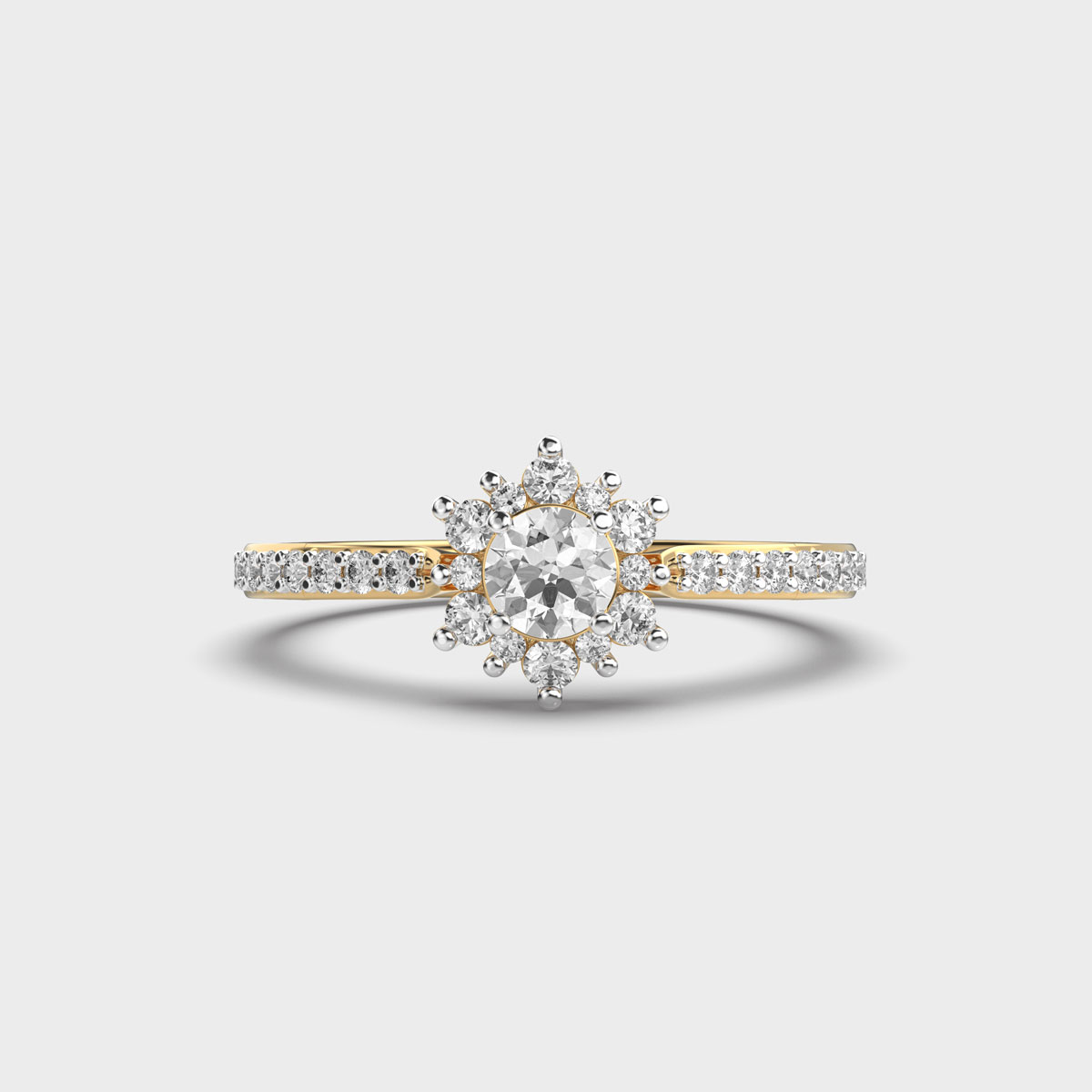 Starlit Sparkle Solitaire Diamond Ring