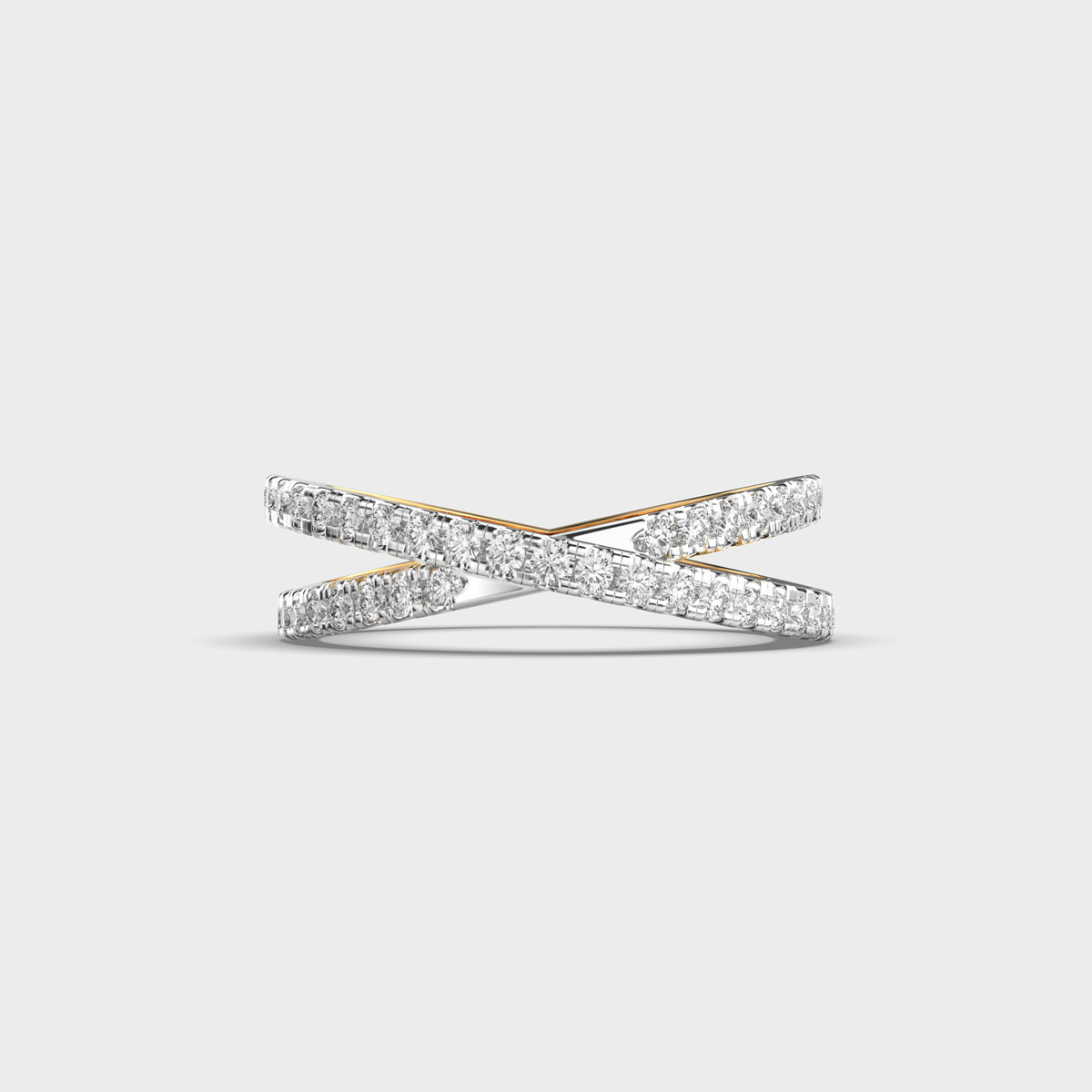 Infinity Whisper Criss Cross Diamond Ring