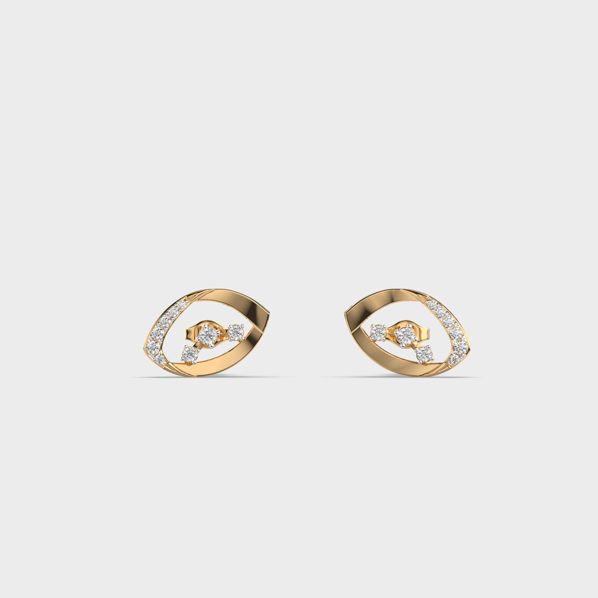Petals Eye Diamond Encrusted Earstuds