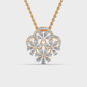 Regal Elegance Diamond Cluster Pendant without Chain