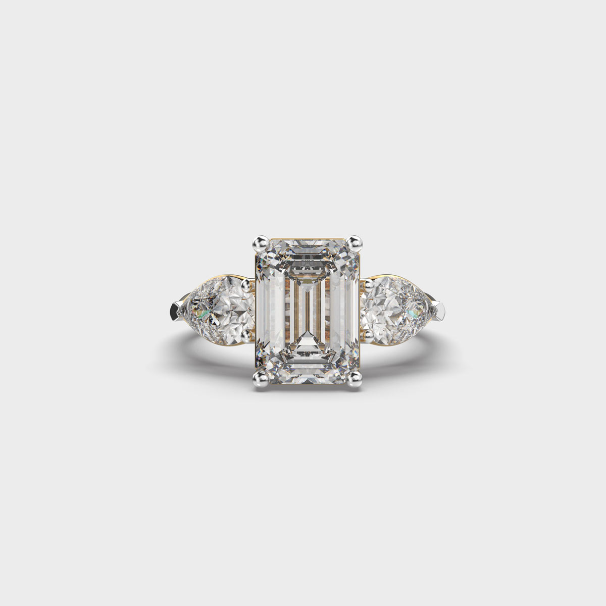 Regal Paradise Emerald Cut Diamond Ring