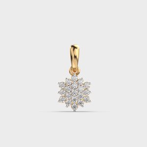 Floral Frost Diamond Pendant without Chain